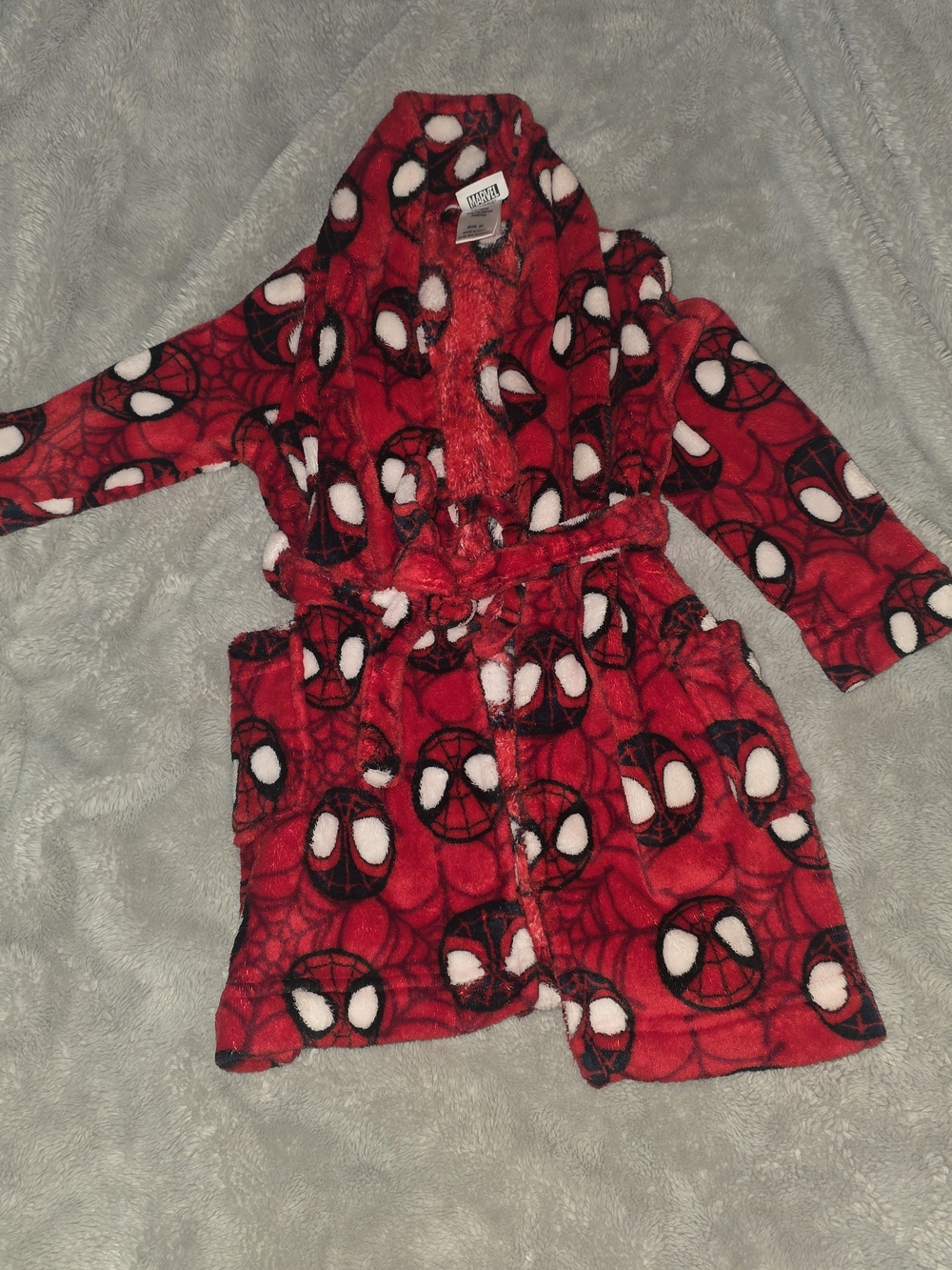 Marvel Red Spider-Man Plush Kids Robe